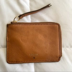 Fossil leather wallet with key ring